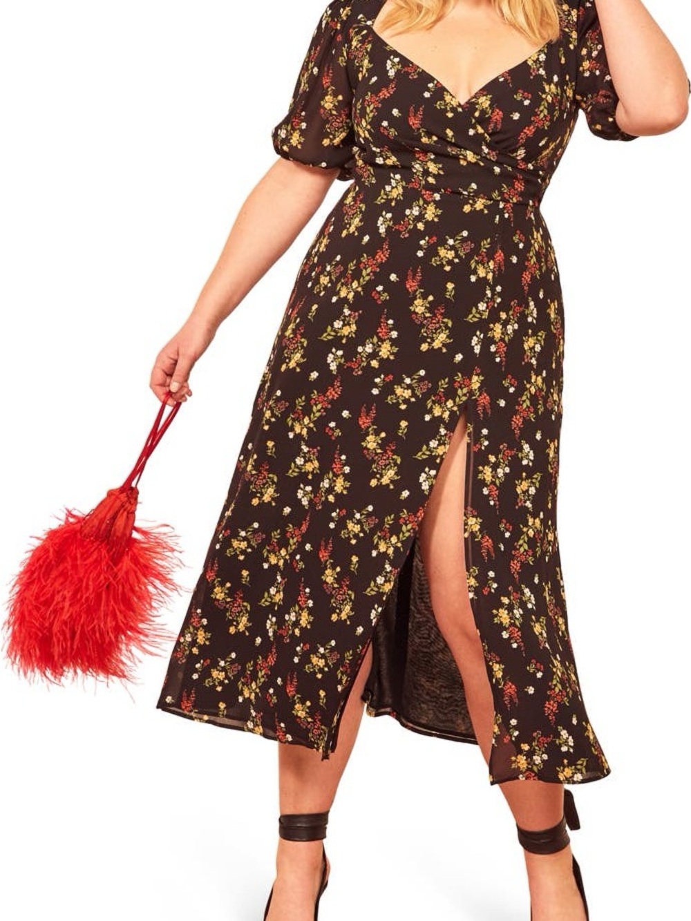 Reformation Wildflower Vionette Midi Dress size 14